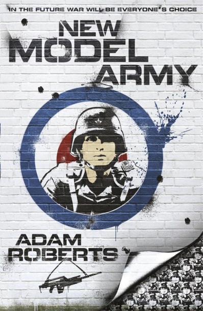 The book cover of New Model Army. Your screen reader might be able to see this text, maybe let me know?
